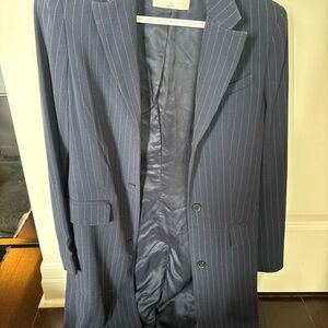 Babaton Navy Pinstripe Blazer Coat
